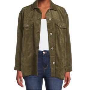 Gianni Bini Olive Corduroy Utility Jacket